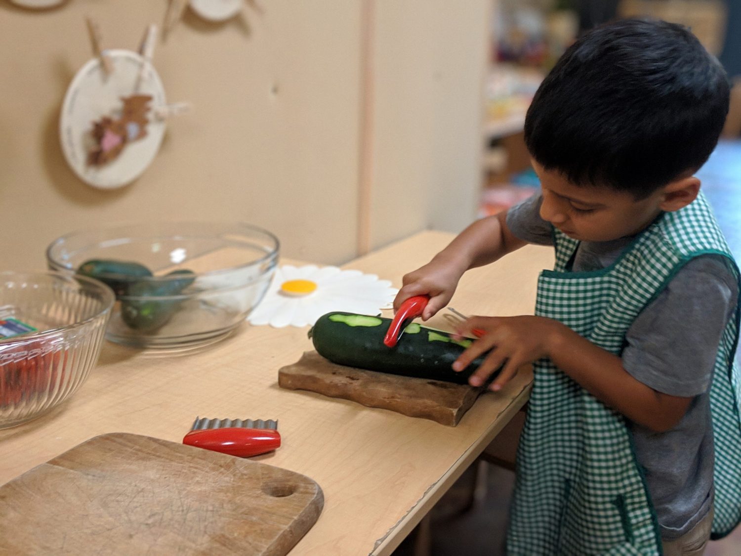 Practical Life Preparing Snack, The Montessori Academy of Arlington, Private School Arlington TX