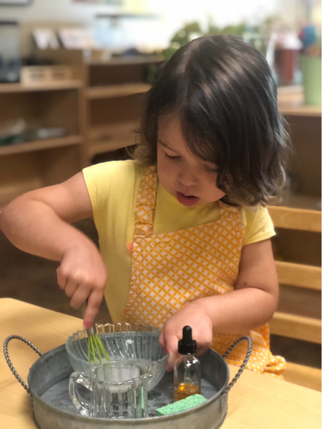 Early Childhood Bubble Whisking, The Montessori Academy of Arlington, Private School Arlington TX