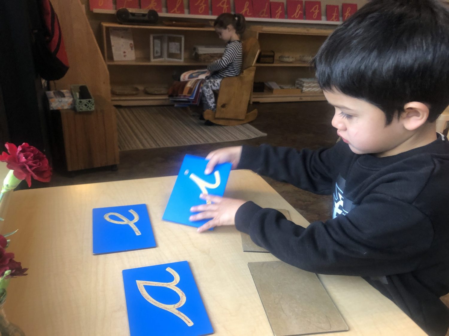 Early Childhood Sandpaper Letters, The Montessori Academy of Arlington, Private School Arlington TX